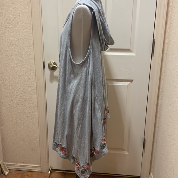 Johnny Was JW Los Angeles Joy Love Light hooded high low cardigan size 1X - Picture 8 of 10